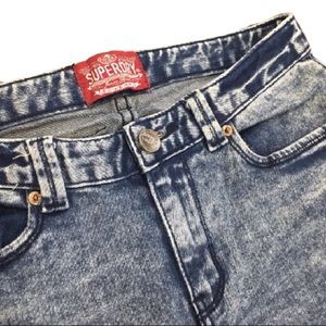Superdry Acid Wash Retro Blue Denim Skinny Jeans